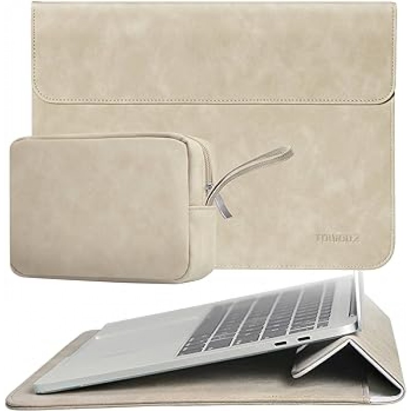 TOWOOZ Macbook Pro 13인치 케이스, Macbook Air M2 케이스, 얇고 편리한 자석 잠금장치, 노트북 케이스, Macbook Air/Pro 13-14인치 M1 M2 칩과 호환 가능, 충격방지, 긁힘 방지, 발수, 접이식, 컴퓨터 케이스, 전원 보관 파우치 포함