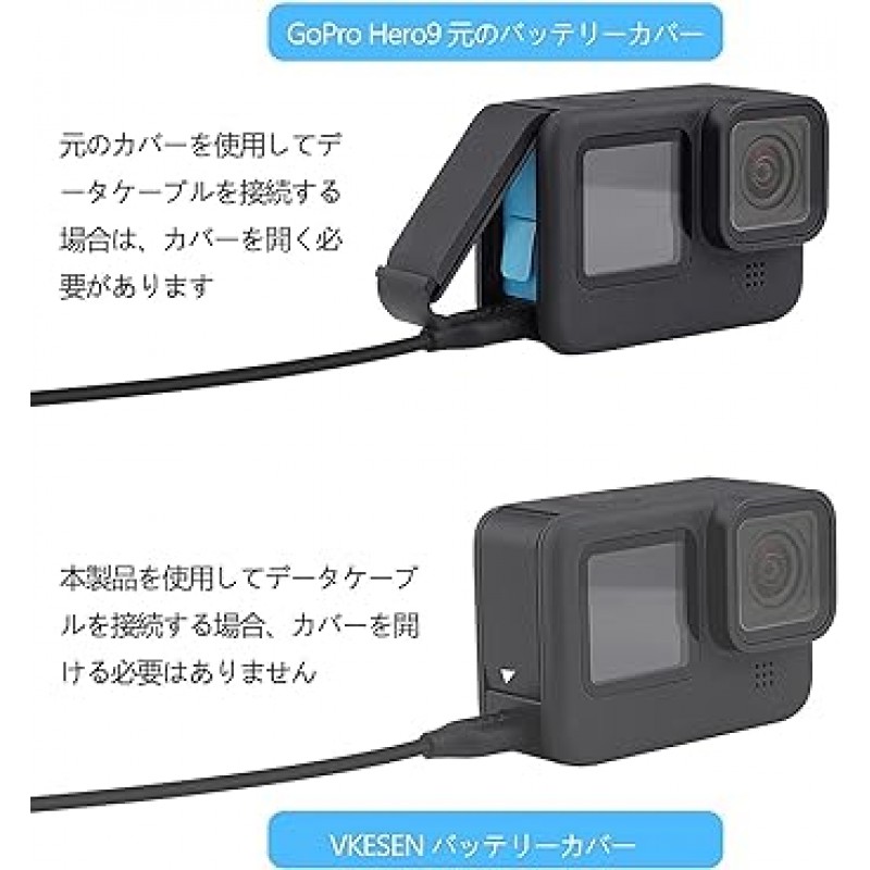 GoPro Hero11/10/9용 Z-Jing 배터리 뚜껑, 배터리 커버, 측면 도어, 교체용 Type-C 포트, 배터리 뚜껑 교체, 경량, 알루미늄 소재, 저속 촬영 사진, 액션 카메라 액세서리