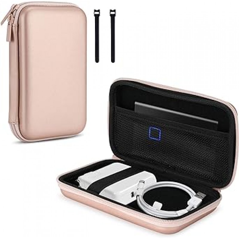 ProCase MacBook Air Pro 전원 코드 보관 EVA 케이스, 케이블 액세서리 보관 가방, 방수 충격 방지 장치 파우치 - 로즈 골드