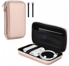 ProCase MacBook Air Pro 전원 코드 보관 EVA 케이스, 케이블 액세서리 보관 가방, 방수 충격 방지 장치 파우치 - 로즈 골드