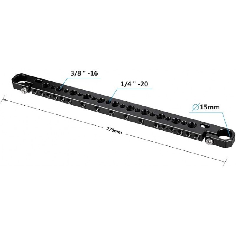 카메라 및 모니터 케이지 리그용 15mm 로드 어댑터가 있는 CAMVATE 알루미늄 치즈 바