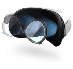 ZyberGears VR 처방 렌즈(블랙, 오른쪽 -8.0), 퀘스트 2용 VR 전용 경량 자석 긁힘 방지 금속 프레임, 블루라이트 차단 렌즈