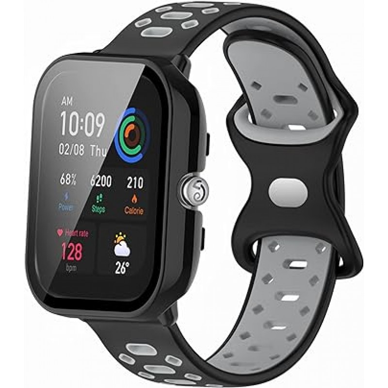 SHEAWA Amazfit GTS 4 미니 밴드, 벨트, 3가지 색상 세트, 교체용 밴드, GTS 2 Mini, 실리콘, 통기성, 교체용 벨트, 액세서리(A형)