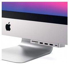 Satechi 알루미늄 Type-C 클램프 허브 Pro USB-C 데이터 포트, USB 3.0 포트 3개, 마이크로/SD 카드 리더기(iMac Pro 및 iMac 2017 이상 모델과 호환 가능)