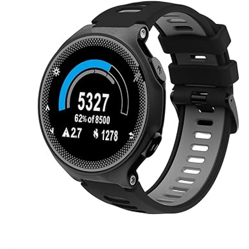 Garmin Foreathlete 235J 230J 벨트 밴드 2색 세트 교체 밴드 교체 밴드 실리콘 스포츠 밴드 액세서리 Foreathlete 735XTJ 220J 230J 235J 620J 630J Approach S20 S5 S6(Type-A)용 통기성