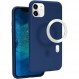 VECI iPhone 11 마그네틱 케이스, MagSafe 액세서리와 호환 가능, 실리콘 소재, 자석 내장 [MagSafe] (iPhone 11, 네이비 블루)