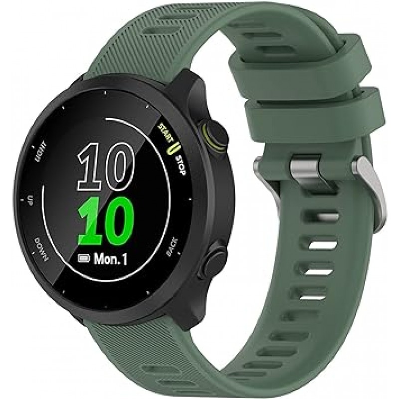 GARMIN Forerunner 158/Forerunner 55 교체 밴드 10 색 Garmin 스마트 시계 스트랩 액세서리 용 20mm 실리콘 러닝 시계 밴드