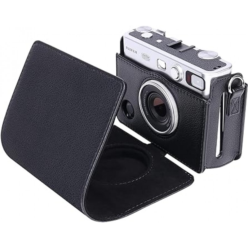 Khanka Fujifilm Cheki Evo 하이브리드 즉석 카메라 Instax Mini Evo INS MINI EVO 블랙 케이스 (블랙 보호 케이스)