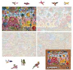 UNIDRAGON Original + IC4 디자인 나무 퍼즐 직소 퍼즐 보드 게임, Quezzle Amazing Cappadocia, Part 1, 250 Pieces, 14.1 x 9.8 Inches