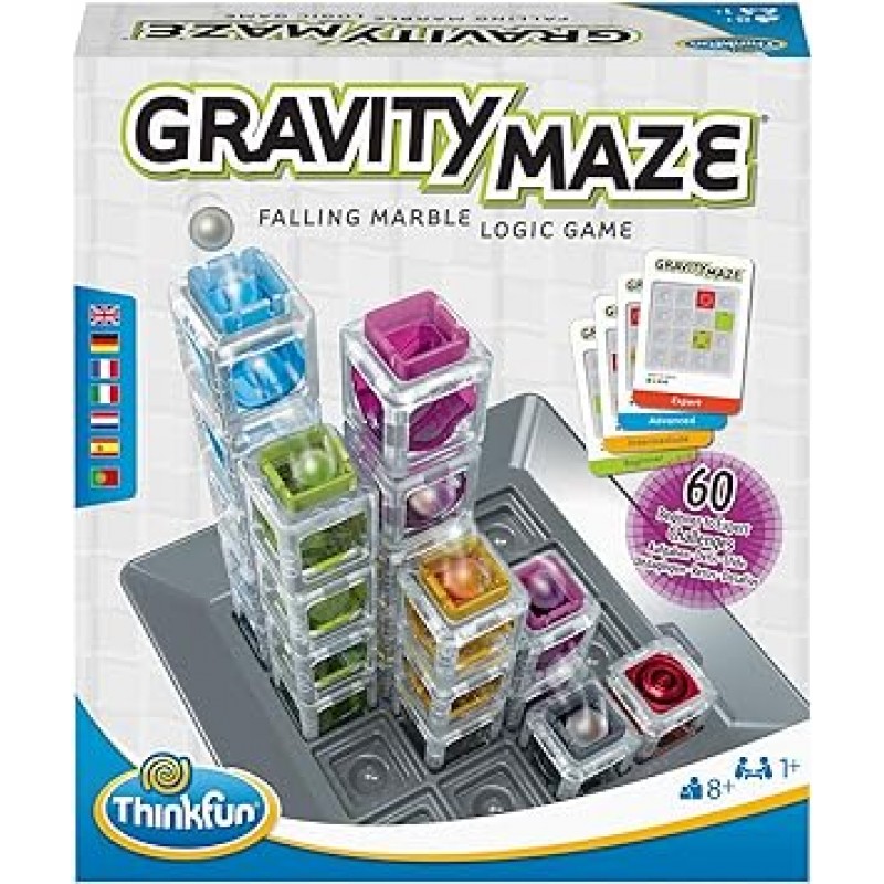 ThinkFun 76433 Gravity Maze 논리 게임, 프로그래밍 사고력 개발을 위한 게임, 일본어 사용 설명서 포함(영어는 보장되지 않음), 8세 이상