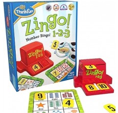 ThinkFun 7703 Jingo 1-2-3 영어(다국어 기술)를 개발하는 게임(영어는 보장되지 않음) 4세 이상