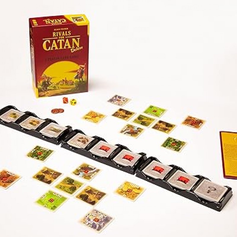 CATAN 카드 게임 디럭스 에디션용 CATAN Studio Rivals | 문명 건설 전략 게임 | 성인과 어린이를 위한 가족 게임 | 10세 이상 | 2명의 플레이어 | 평균 플레이 시간 45-60분 | CATAN 스튜디오