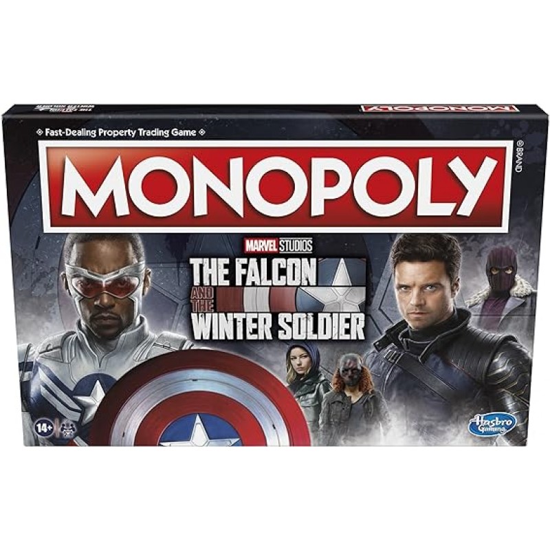 MONOPOLY : Marvel Studios The Falcon and The Winter Soldier Edition 보드 게임 마블 팬용 2~6인용 대상 연령 14세 이상