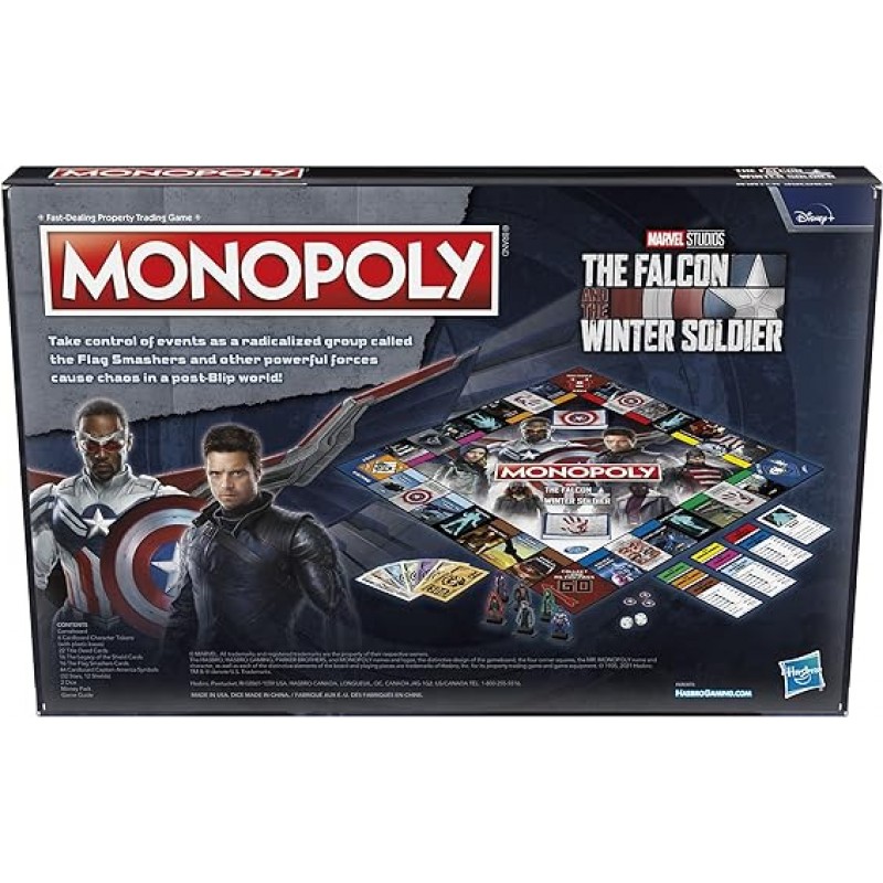 MONOPOLY : Marvel Studios The Falcon and The Winter Soldier Edition 보드 게임 마블 팬용 2~6인용 대상 연령 14세 이상