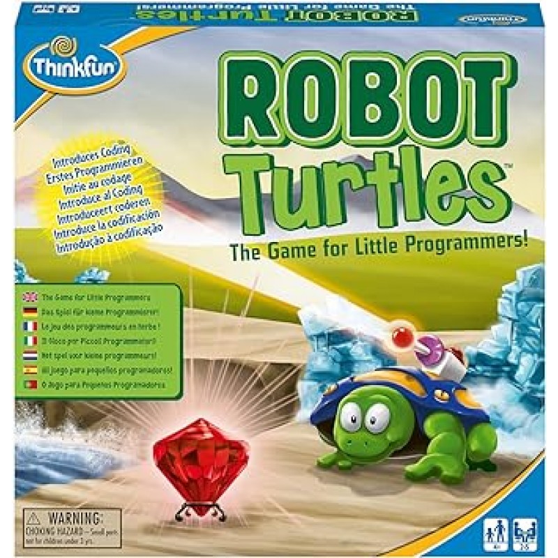 ThinkFun 76431 프로그래밍 사고력을 키우는 로봇 거북이 게임(정품 수입) 일본어 사용 설명서 포함(영어는 보장되지 않음) 4세 이상