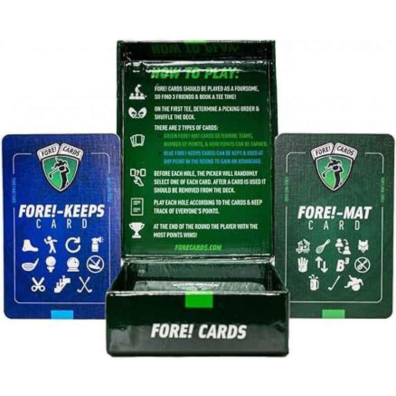 Fore! Cards On-Course 골프 게임 | 재미있는 대화형 골프 게임 | 다음 라운드를 북돋우는 |