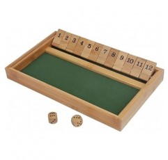 Step Out Shut the Box, 대나무 보드 게임, 펍 게임, 교육용 장난감, Shut the Box, 12 Tiles Edition