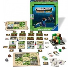 Ravensburger Minecraft Builders & Biome 26892 4 (보드 게임/Micra) 일본어 사용 설명서 포함