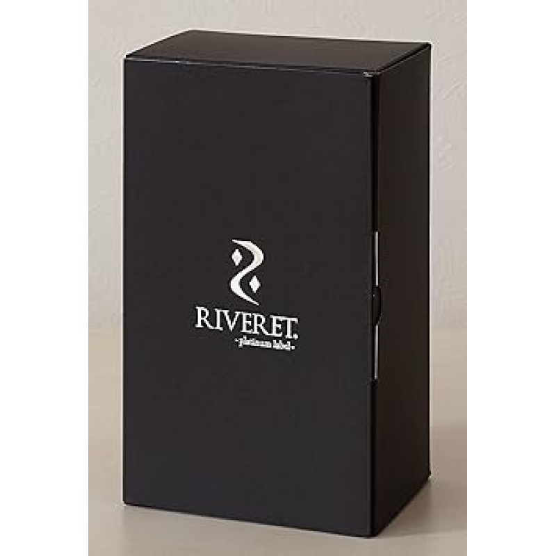 RIVERET RV-302WB 포크, 스푼, 커트러리, 미디엄, 4개 세트, 식기세척기 사용 가능, 화이트/브라운