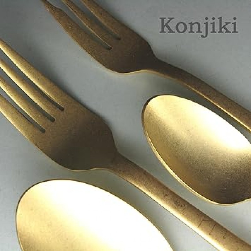 Nagao Tsubamesanjo Konjiki Dinner Cutlery Set, 4 Pieces, Made in Japan