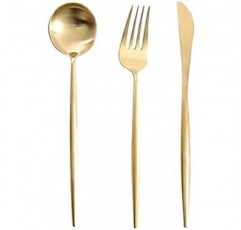 안두 수저세트, 디너세트, 디저트세트, 나이프, 스푼, 포크세트, 3종세트, 디저트스푼, 디저트포크, 디저트나이프, 디너스푼, 디너포크, 20가지 색상, 식기세트, 스타일리쉬, 스테이크, 티스푼, 테이블 나이프, 파스타 포크, 케이크 포크, 18-10 스테인리스 스틸, 금젓가락, 주방용품, 레스토랑, 식기세척기 금고, 크리스마스, 결혼 선물, 선물용(숟가락, 나이프+포크), 3종세트(골드, 3종세트)