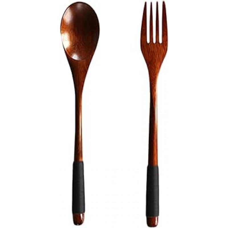 OUNONA 칼 세트, 숟가락, 포크, 나무 휴대용 식기, 캠핑, 가정용, 레스토랑, 일본식, 디너 세트, 선물, 광택, 투피스 세트, 위생, 내구성