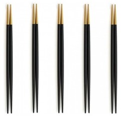 안두수저세트, 금색, 스타일리시, 젓가락세트, 젓가락, 식기, 둥근젓가락, 5쌍세트, 스테인리스, 디너커트러리세트, 디너스푼, 나이프, 포크, 스테이크나이프, 테이블나이프, 디저트, 스푼, 파스타포크, 디너 세트, 커트웰, 디너나이프, 스테이크포크, 서양식식기세트, 레스토랑용, 가정용, 식기세척기금고, 주방용품, 크리스마스, 결혼선물, 18-8 스테인리스, 선물용(젓가락 5쌍) (블랙골드, 세트) 젓가락 5개 중)