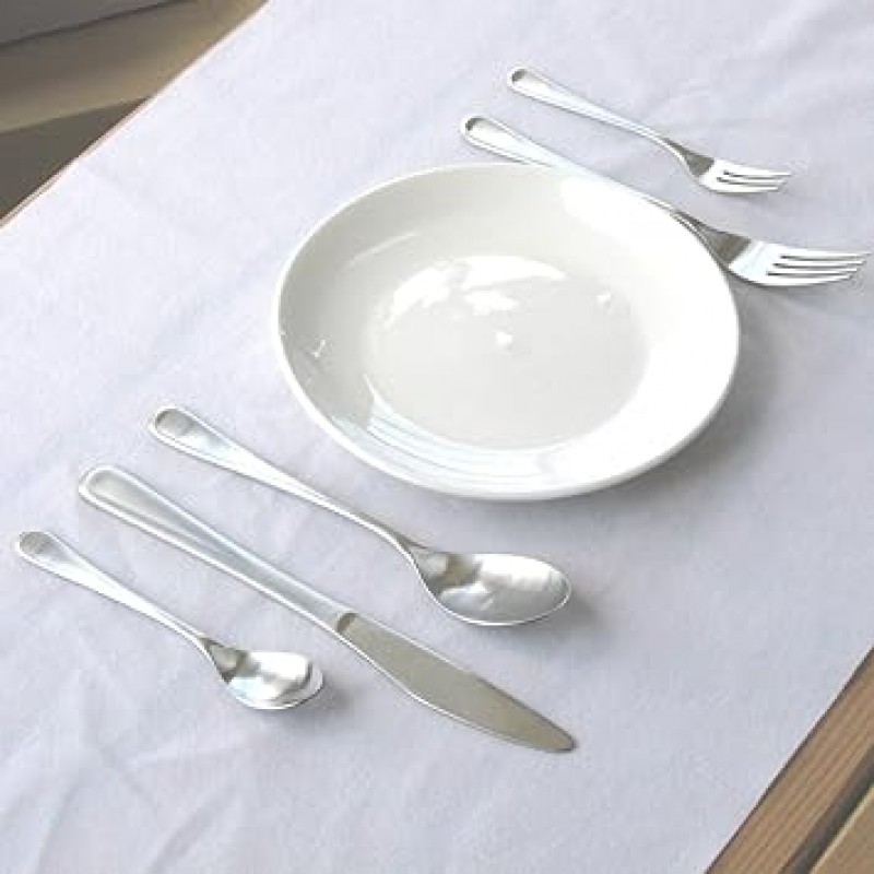 나가오 항균 디너 커트러리 세트, 5개, 18-8 스테인리스 스틸, 구리 포함, 일본산