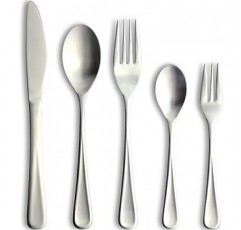 나가오 항균 디너 커트러리 세트, 5개, 18-8 스테인리스 스틸, 구리 포함, 일본산