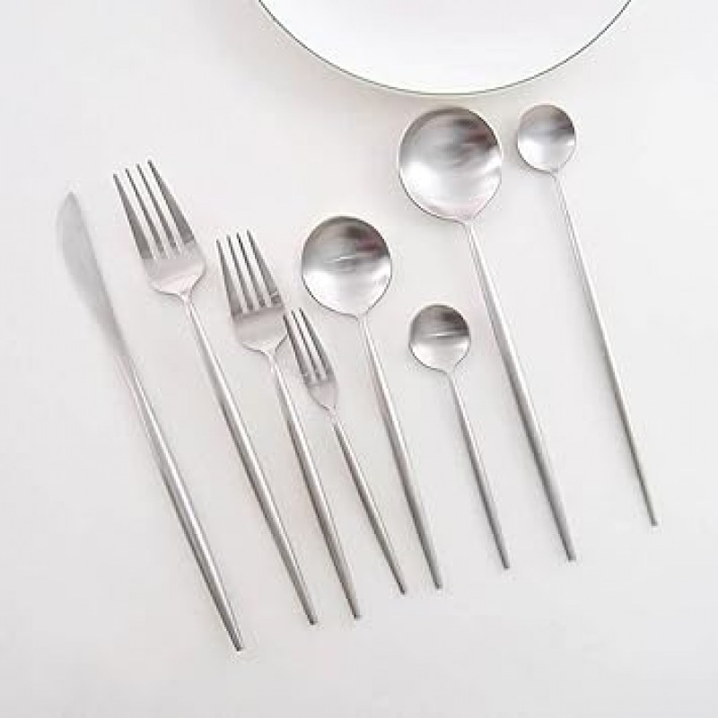 Cesa Beams 커트러리 세트 4 Matte Silver 기본 세트