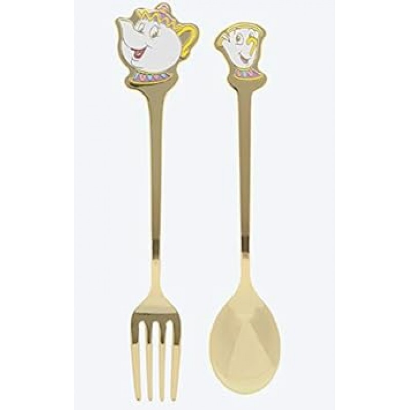 미녀와 야수 Mrs. Pot & Chip Cutlery Set, Spoon, Fork, Disneyland, Tokyo Disney Resort, TDR, New Area, New Fantasy Land