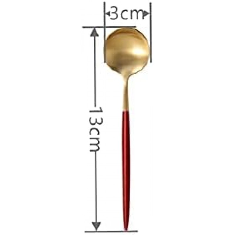 스테인리스 수저세트, 커피, 디저트스푼, 식기류, 양식기, 양식기, 서양요리, 집, 양식레스토랑, 주방, 스칸디나비아, 2색, 15색, 웨딩 or 4피스 세트, 6피스 세트, 15개 색상(레드 골드, 6개 세트)