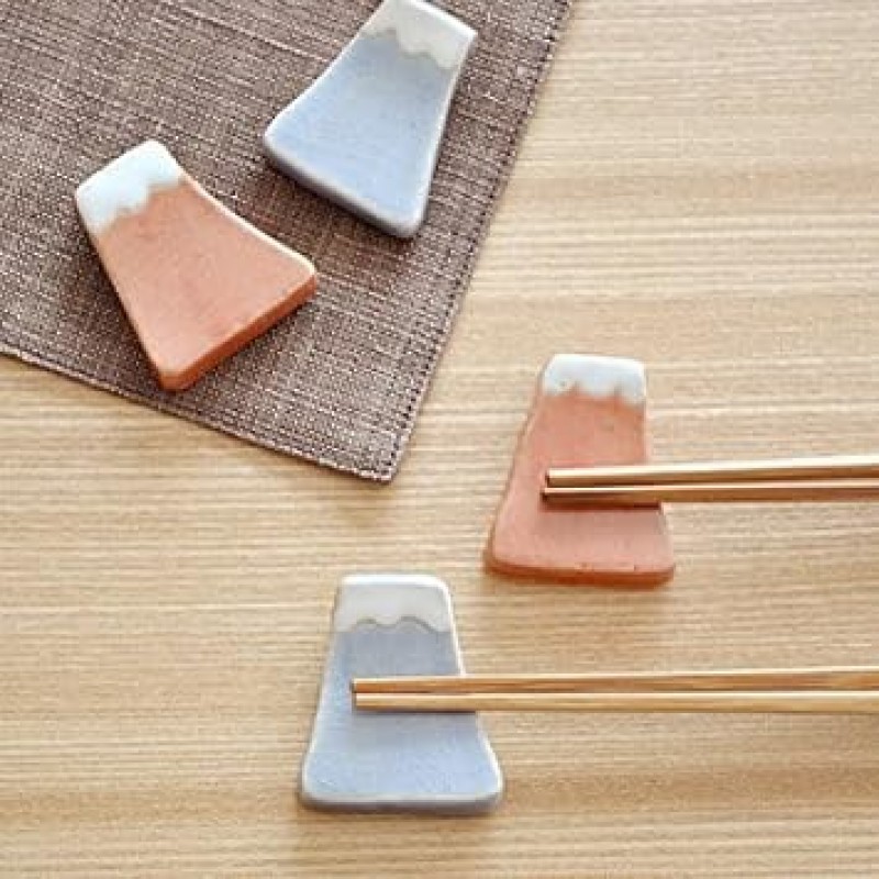 te-buruuxeai-suto Chopstick Rest 수제 ri Fuji Mountain View Set of 4 katorari-resuto supu-nresuto Dinnerware Set , Red