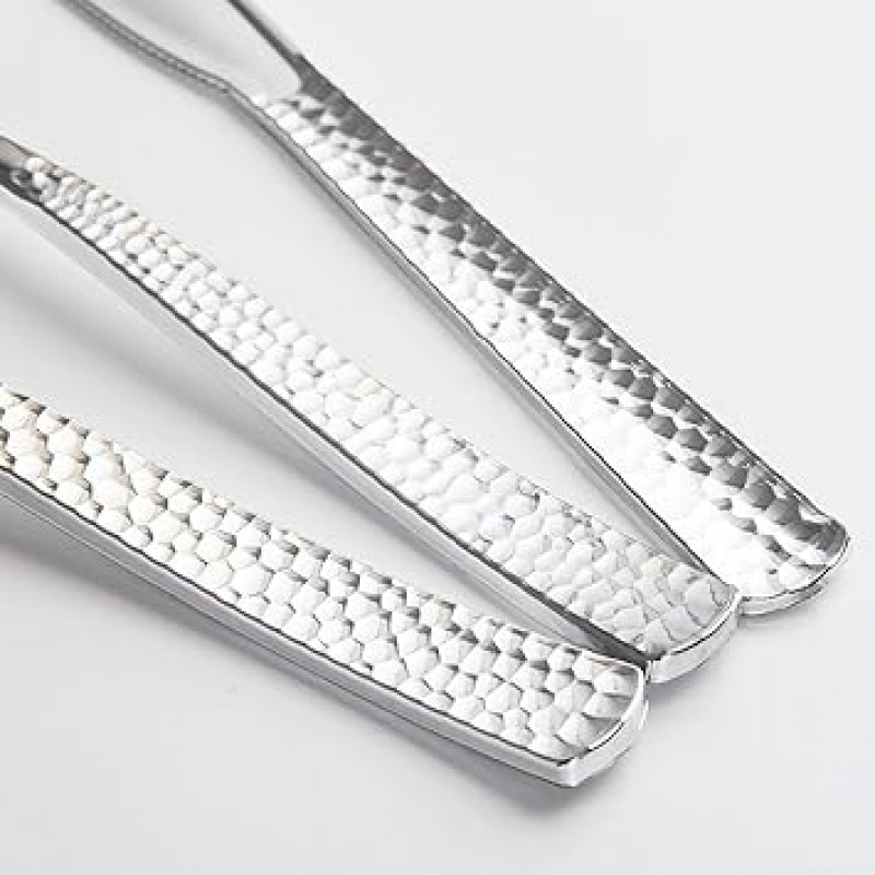 180pieces 플라스틱 Silverware 세트, 일회용 플라스틱은 결혼식, 파티 실버 플라스틱 칼 붙이, 플라스틱 실버 Hammered 칼 붙이, 튼튼한, Enjoy Life