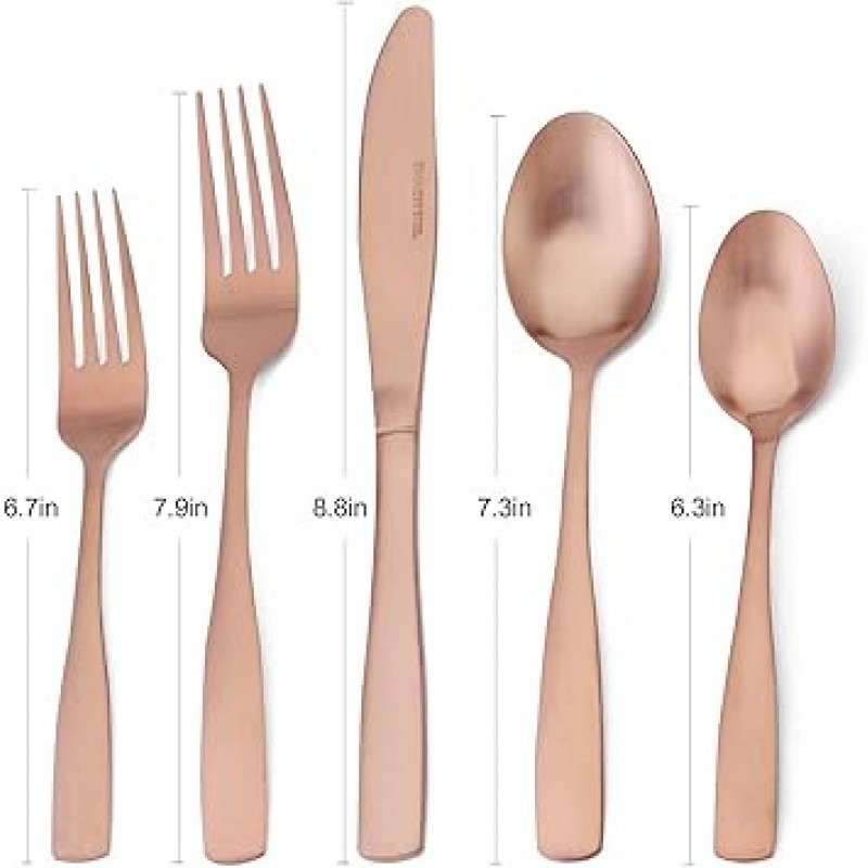 실버 Flatware 세트 20 조각 스테인레스 스틸 Flatware 세트 Flatware 칼 세트 서비스 4 주방 용품 식기 세척기 안전