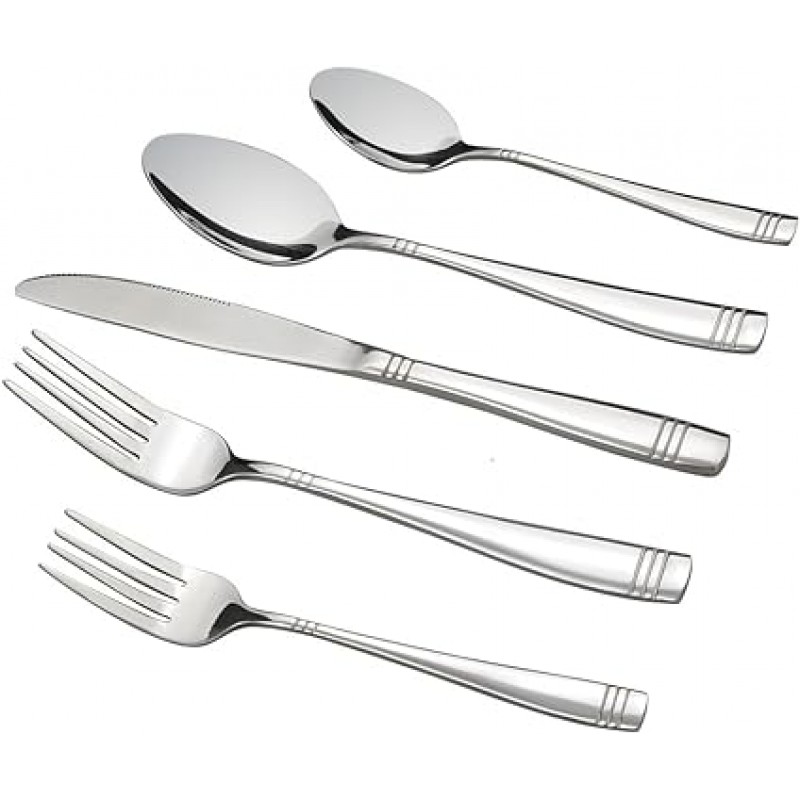 obston 70-piece Flatware 세트 스테인레스 스틸, 서비스 for 14