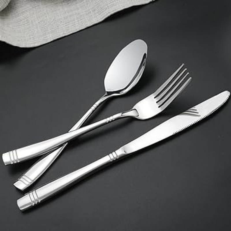 obston 70-piece Flatware 세트 스테인레스 스틸, 서비스 for 14