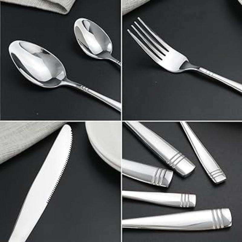 obston 70-piece Flatware 세트 스테인레스 스틸, 서비스 for 14