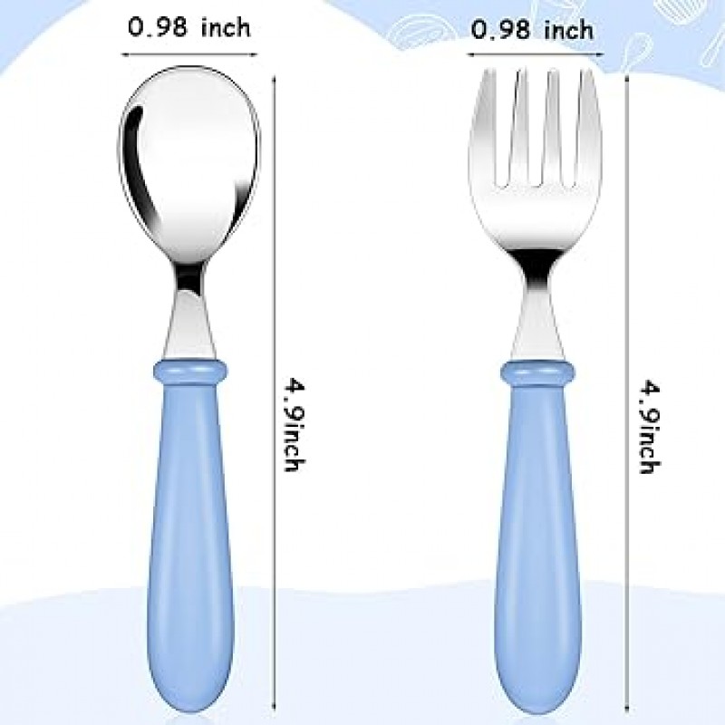 12 조각 포크와 숟가락은 제품 세트 스테인레스 스틸 식기 Flatware 라운드 핸들 식기 식기 Flatware 칼 세트 가정, 주방 및 레스토랑