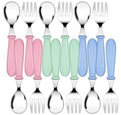 12 조각 포크와 숟가락은 제품 세트 스테인레스 스틸 식기 Flatware 라운드 핸들 식기 식기 Flatware 칼 세트 가정, 주방 및 레스토랑