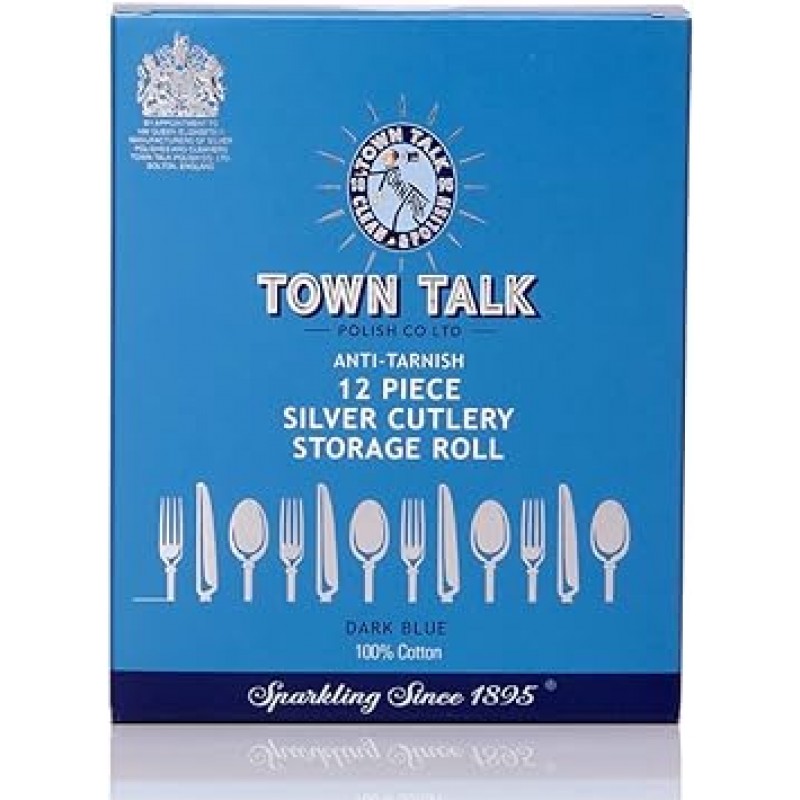 Town Talk의 12피스 실버 플랫웨어 보관 롤