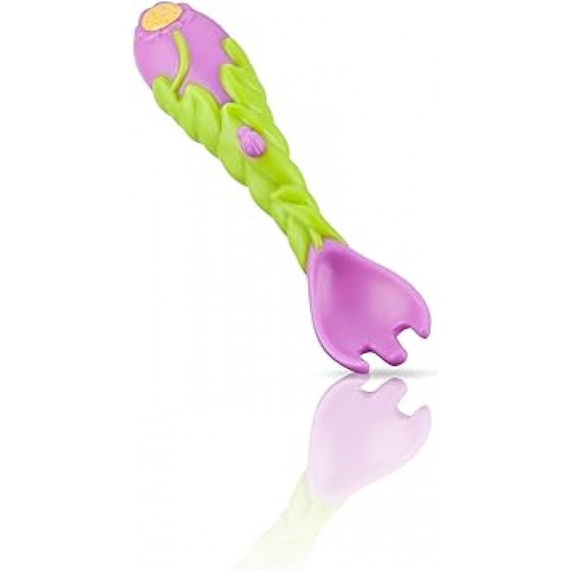 Nuby Flower Child Stainless Steel Cutlery Set Nuby 꽃 아이 스테인레스 스틸 칼 붙이 세트