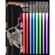 LIGHTSABER CHOPSTICKS LIGHT UP STAR WARS CHOPSTICK LED 빛나는 라이트 세이버 촙 스틱 재사용 가능 스시 세이버 멋지다 즐거운 오타코 스타워즈 촙 스틱 세트