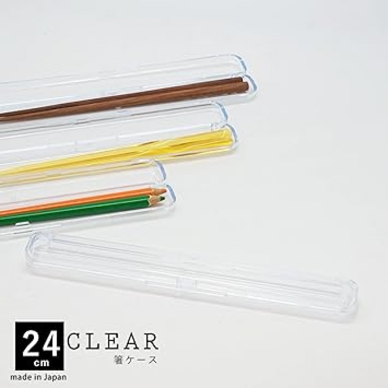 padou [CLEAR] 클리어 젓가락 케이스(L) 클리어 10개 세트, 24cm(9.4인치), 젓가락 케이스, 유치원용, 졸업식, 일본제, 9.4 x 1.3 x 0.7인치(24 x 3.4 x 1.7cm)