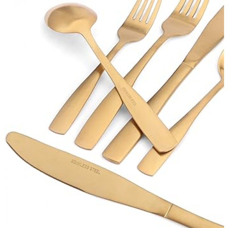 실버 Flatware 세트 20 조각 스테인레스 스틸 Flatware 세트 Flatware 칼 세트 서비스 4 주방 용품 식기 세척기 안전