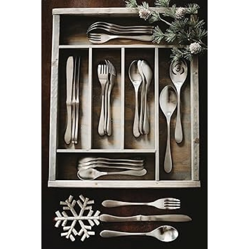 Knork Matte 20피스 식기류 세트, Silver by Knork Flatware