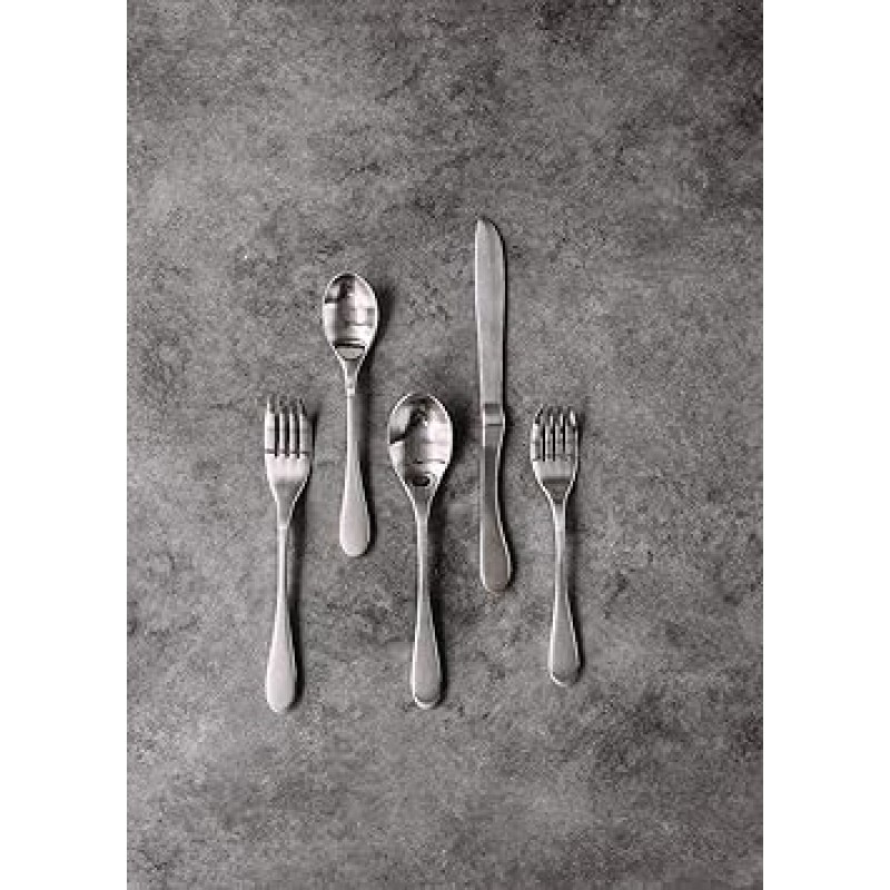 Knork Matte 20피스 식기류 세트, Silver by Knork Flatware