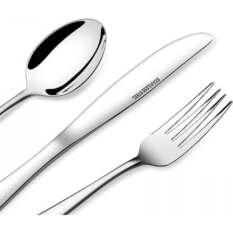 Eslite 60-piece 스테인레스 스틸 Flatware 세트, 서비스 for 12