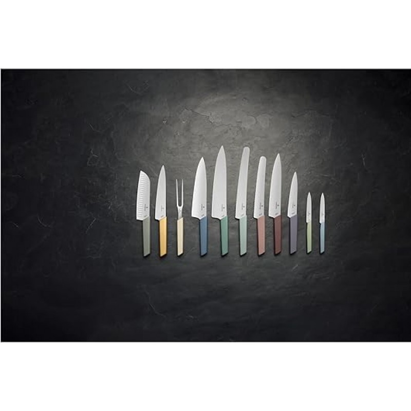 Victorinox 6.9093.21G 조각 세트, 스위스 모단, 셰프 나이프, 포크, 고기, 블랙 2피스 세트