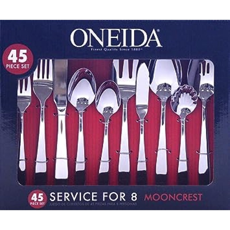 Oneida Mooncrest Flatware Set , sliver [병행 수입품]